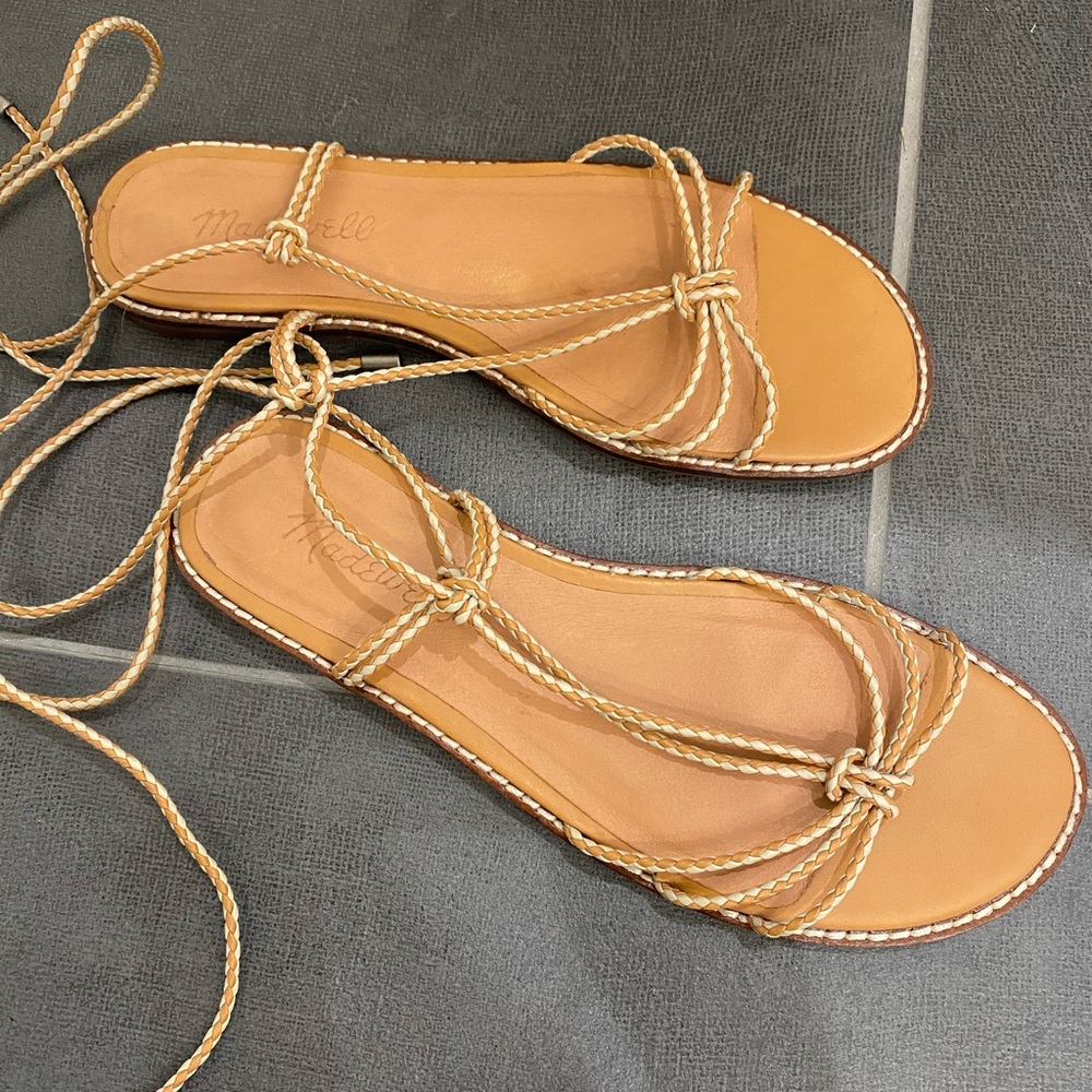 Madewell Ankle Wrap Sandals Size 5.5